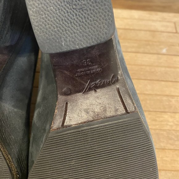 Marsèll Rear Zip High Heel Ankle Bootie, Black Nubuck Leather, Size 36 EU 6 US - Picture 7 of 7